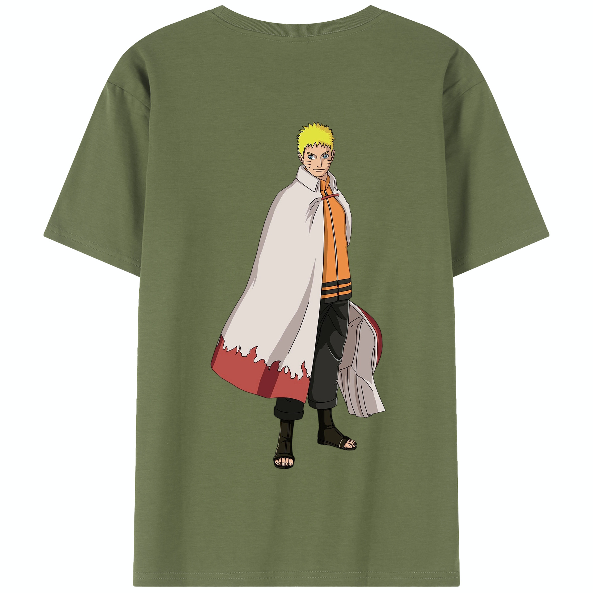 （画像用） NARUTO -ナルト- うずまき ナルト Uzumaki Naruto 綿100％半袖Tシャツ（背面プリント）